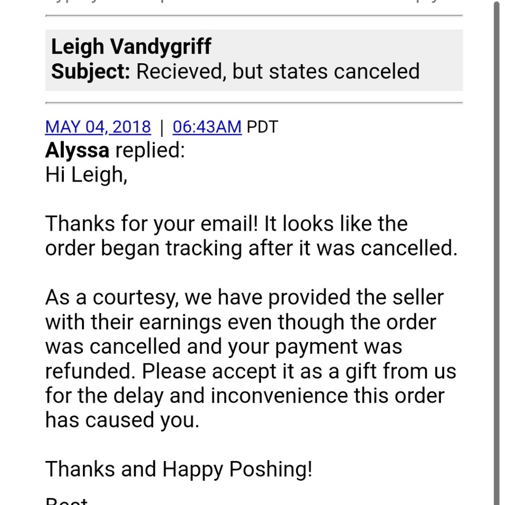 Seller still says they didn't get paid.